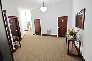Lewis Building, Shared Waiting Room with Restrooms.