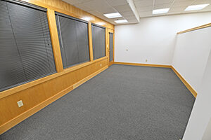 Fountain Square, Suite 230, has a spacious reception area to welcome clients.