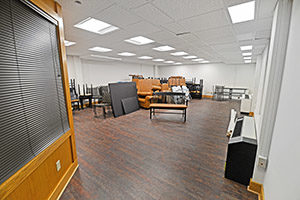 This spacious office provides multiple LEDs.