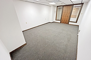 Graham Plaza, Suite 015, offers a spacious open floor plan on the lower level. Office is also close to the restrooms.