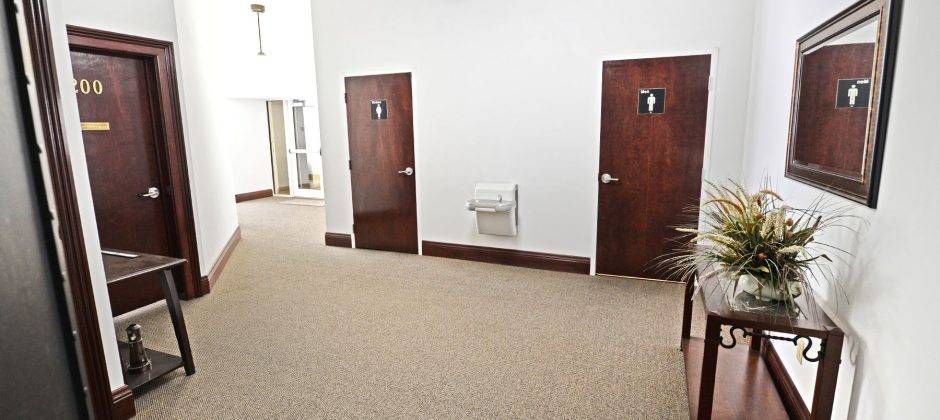 After Renovation, Waiting Area with Restrooms