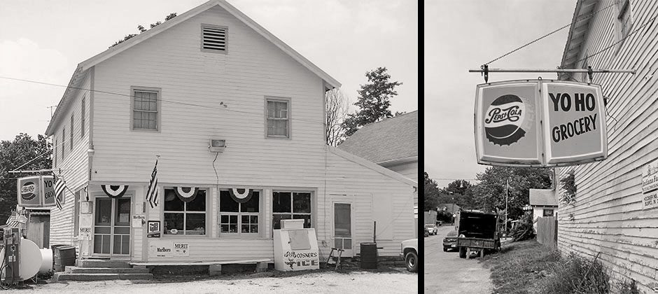 Before Renovation • Image of the store and a close-up of the original sign